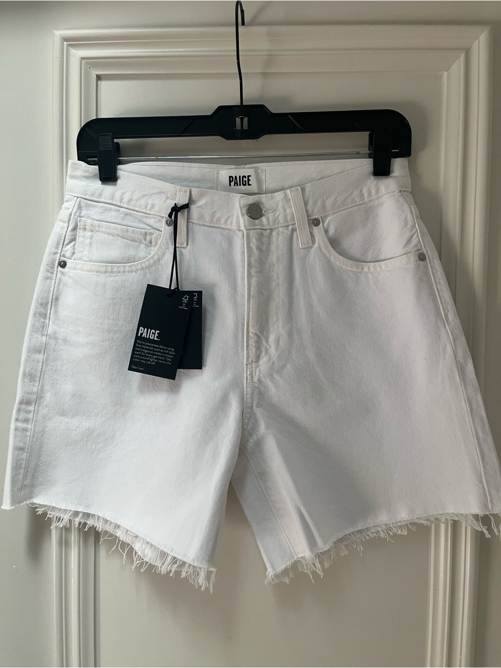 PAIGE Archie High-Rise Denim Shorts